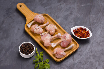 Raw chicken lollipop