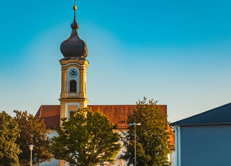 Beautiful church at Thundorf, Danube, Bavaria, Germany