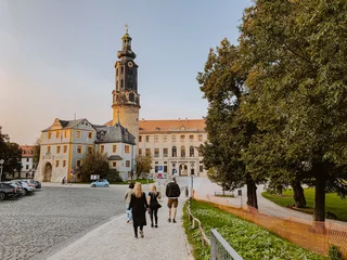 Foto op Plexiglas Krakau Weimarer Schloss im Sonnenuntergang 
