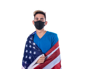 Pandemic and disease. The man in the mask.