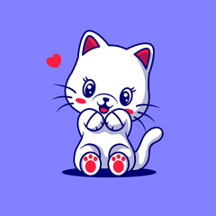 cute cat sitting icon design