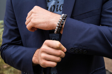 
Bracelet made of natural stone for man's and woman's hand