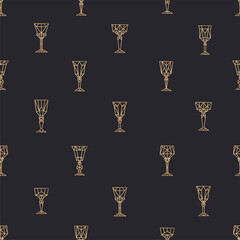 Graphic pattern with polygonal glasses. Minimalistic linear background