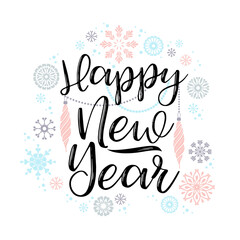 Happy New Year lettering designs.