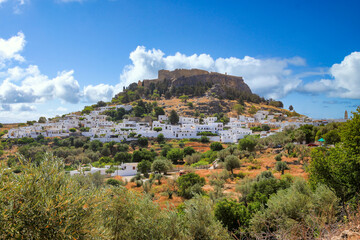 Lindos Acropolis Rhodes Island-  Greece,mediterranean,Europe