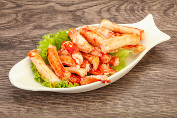Natural luxury crab meat fillet