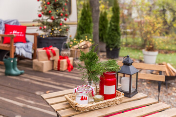 christmas tree and gifts