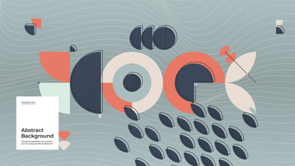 Obraz premium Abstract background illustration. Flat geometric shapes, lines composition. Eps10 vector.