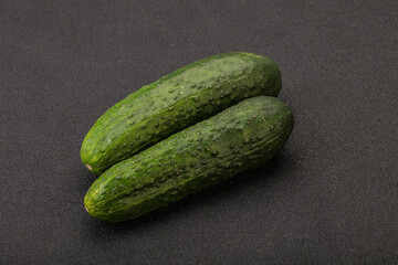 Ripe organic natural green cucumber