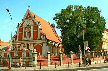 Fototapeta premium Przemyśl - kościół św. Teresy i klasztor karmelitów bosych oraz Kościół św. Antoniego Padewskiego w Prze