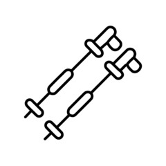 Ski Sticks Poles line icon