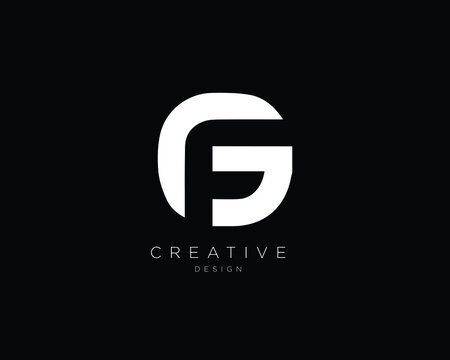 Minimal Letter GF FG Logo Design | GF FG Monogram