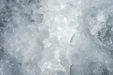 Winter background of a frozen water