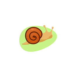 Snail simple icon. Clipart image isolated on white background.