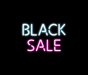 Black Sale - Luminous Neon Font