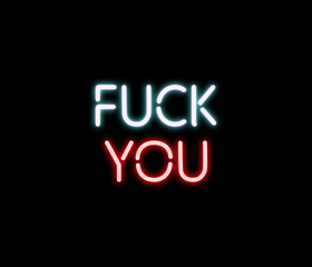Fuck You - Luminous Neon Font