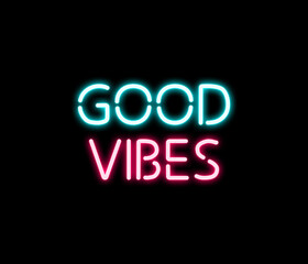 Good Vibes Neon Letters