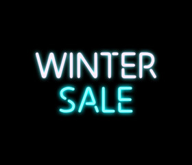 Winter Sale Neon Letters