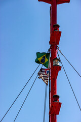 flags on a mast