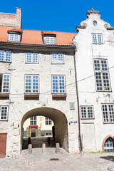 Riga. The view of the Swedish gate in the old city