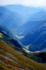 Obraz premium Suny day in Romanian mountains, Fagaras, Sibiu county