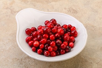 Sweet and tasty cranberry in the bowl