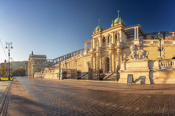 Naklejka premium The Varkert Bazaar and the Royal Palace garden pavilion in Budapest, Hungary