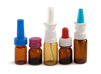 Medical bottle on the white background