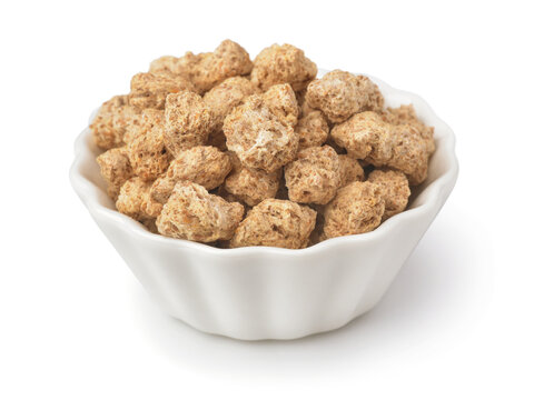 Bowl Of Textured Soy Protein Chunks