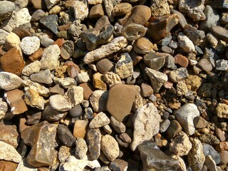 A lot of stones in the background
