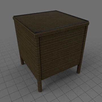 Wicker side table