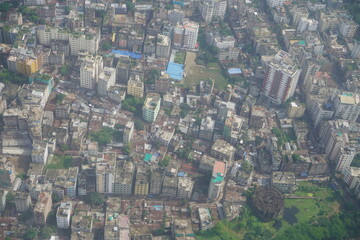 aerial view of the Dhaka city