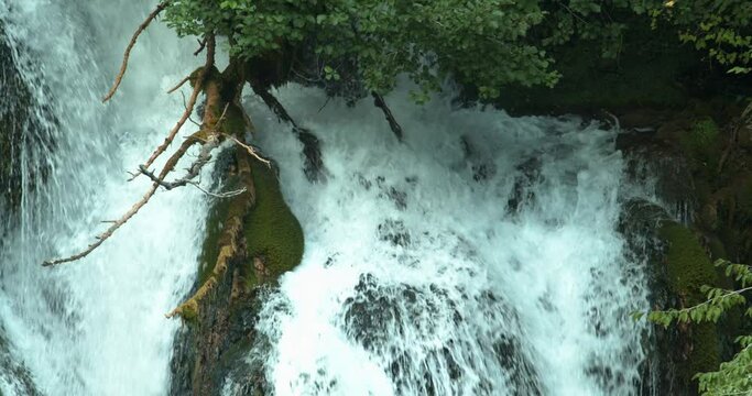 Waterfall in Martin Brod on the Una River, Bosnia and Herzegovina