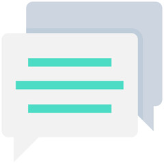 
Chat Bubbles Flat Vector Icon 
