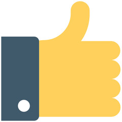 
Thumbs Up Flat Vector Icon
