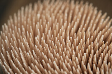toothpicks in a jar close up