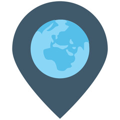 
Map Pin Flat Vector Icon 
