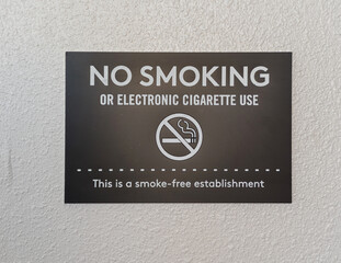 No Smoking sign for business 