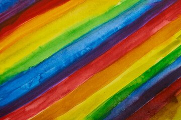 Abstract watercolor rainbow colors background