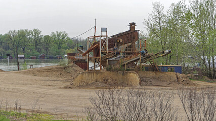 Fototapeta premium Sand gravel station