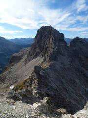 Fototapeta premium Mindelheim via ferrata mountain tour, Allgau, Germany