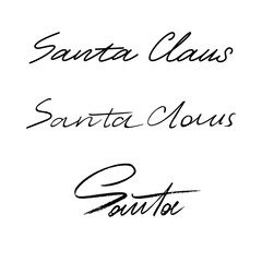 Signature Santa Clause new year merry christmas holidays