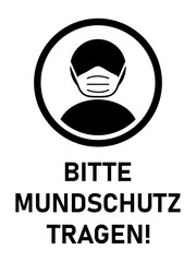 Bitte Mundschutz Tragen (