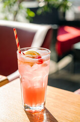 summer cocktail in the cafe