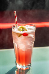 summer cocktail in the cafe