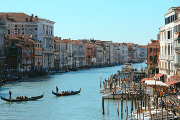 Fototapeta na wymiar ITALY, VENICE - February 28 2017: view of the grand canal in Venice