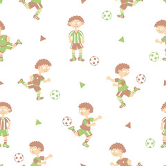Football player seamless pattern