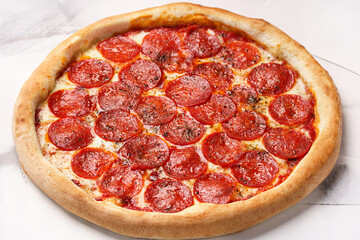 Italian Pizza with Pepperoni, tomato sauce, Mozzarella cheese