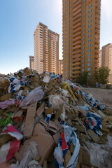 Construction garbage. Production of apartments, social housing.