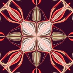 abstract pattern on burgundy background. square shape